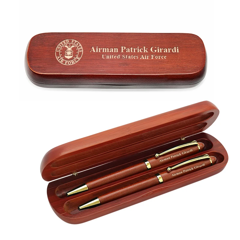 Air Force Cherrywood Double Pen And Box Set 1 Air Force Cherrywood Double Pen And Box Set