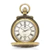 Antique Gold Quartz Railroad Charles Hubert Pocket Watch & Chain #3863-G
