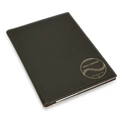 Baseball Coach S Personalized Black Leatherette Portfolio