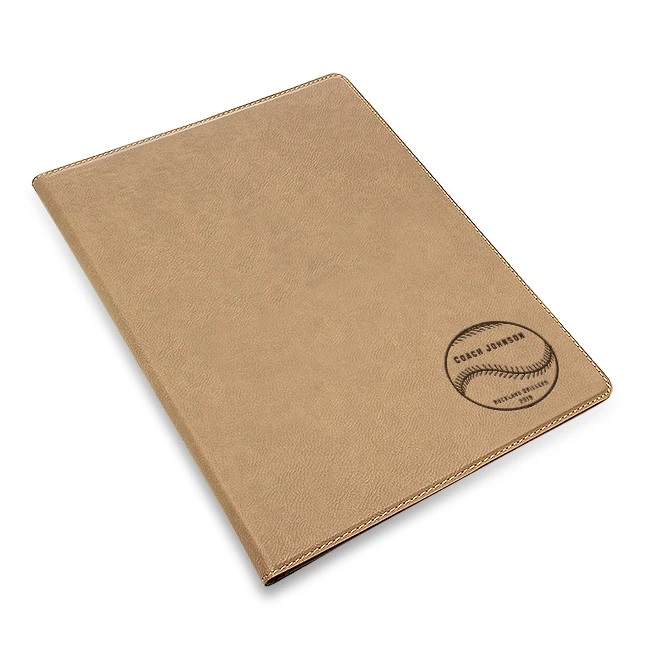 Baseball Coach S Personalized Brown Leatherette Portfolio 1 Baseball Coach S Personalized Brown Leatherette Portfolio