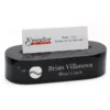 Baseball Themed Engraved Oval Desktop Business Card Hold`