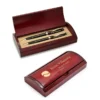 Baseball Themed Laser Engraed Pen & Pencil Set With Wood Box