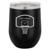 Basketball Coach S Black Insulated Stemless Wine Glass