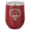 Basketball Coach S Maroon Insulated Stemless Wine Glass