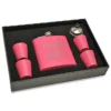Bridemaid S Personalized Pink Flask & Shot Cups Gift Set