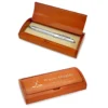 Diamond Cut Personalized Ballpoint Pen With Wood Box For`
