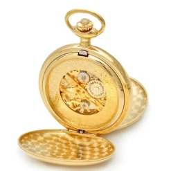 Dual Opening Gold Mechanical Charles Hubert Pocket Watch & Chain #3575-G -Deals Zippo Gifts Store dual opening gold mechanical pocket watch chain by charles hubert 3575 g 111
