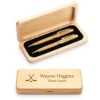 Elegance Collection Maple Wood Personalized Pen & Pencil Set For Hockey
