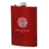 Fire Department Personalized Red Flask