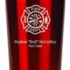 Firefighter S Personalized Red Travel Coffee Mug