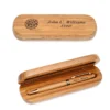 Firefighter S Shield Laser Engraved Bamboo Pen And Box Set