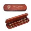 Firefighter S Shield Laser Engraved Cherrywood Double Pen And Box Set