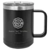 Firefighter S Shield Personalized Black Insulated Polar Camel Coffee Mugp