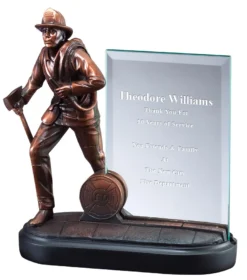 Firefighter With Axe Personalized Award