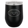 Football Coach S Black Insulated Stemless Wine Glass