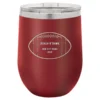 Football Coach S Maroon Insulated Stemless Wine Glass