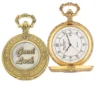 Good Luck Themed Quartz Pocket Watch With Matching Chain By Jules Jurgensen