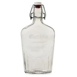 Groomsman S Personalized Large Vintage Glass Flask