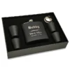 Groomsman S Gift Black Flask & Shot CupsP