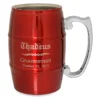 Groomsmen Gift Steel Barrel Beer Mug - Red