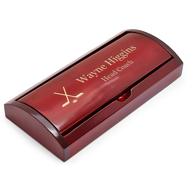 Hockey Themed Laser Engraed Pen & Pencil Set With Wood Box 2 Hockey Themed Laser Engraed Pen & Pencil Set With Wood Box - Image 2