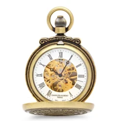 Lion Theme Mechanical Charles Hubert Pocket Watch & Chain #3866-G