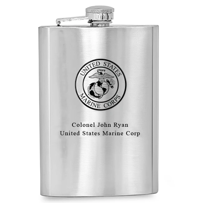Personalized US Marines Flask 1 Personalized US Marines Flask
