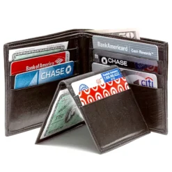Men S Bifold Wallet With Removable Credit Card/ID Sleeve