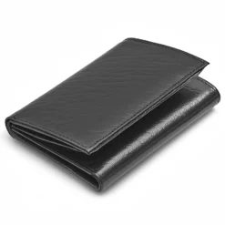 Men S Trifold Wallet With Double ID Windows