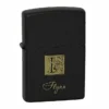 Last Name Monogram Black Matte Zippo Lighter