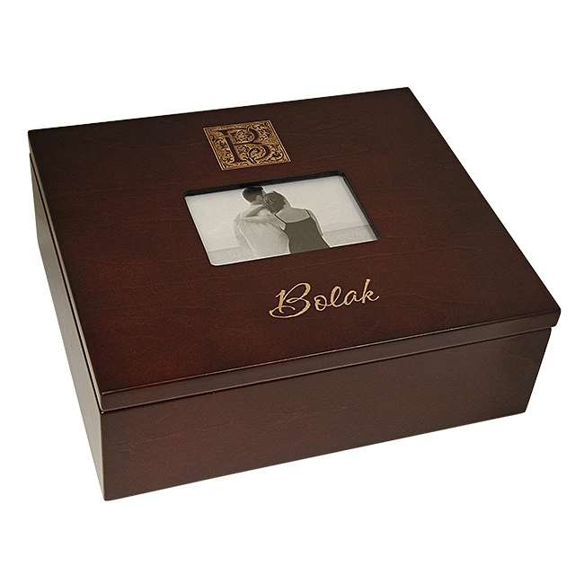 Monogram Keepsake Box With Picture Frame Lid 1 Monogram Keepsake Box With Picture Frame Lid
