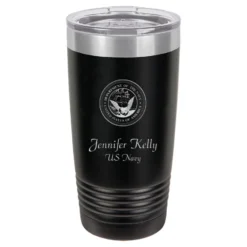Navy Emblem 20 Ounce Black Polar Camel Travel Mug