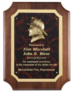 Personalized Firefighter S Plaque With Beveled Corners