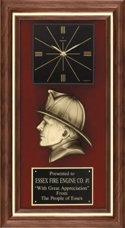 Personalized Firefighter S Recogntion Award With Clock
