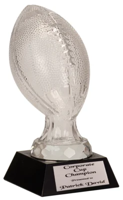 Personalized Crystal Football Award
