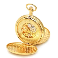 Personalized Mechanical Charles Hubert Pocket Watch & Chain #3556 -Deals Zippo Gifts Store polished gold mechanical pocket watch chain by charles hubert 3556 93
