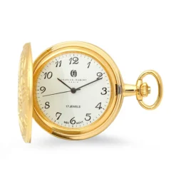 Gold Mechanical Charles Hubert Pocket Watch & Chain #3842