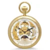 Gold Open Face Mechanical Charles Hubert Pocket Watch & Chain #3816