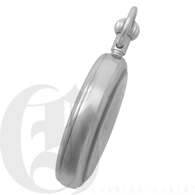 Gold Open Face Mechanical Charles Hubert Pocket Watch & Chain #3816-W 3 Gold Open Face Mechanical Charles Hubert Pocket Watch & Chain #3816-W - Image 3