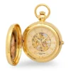 Gold Picture Frame Mechanical Charles Hubert Pocket Watch & Chain #3848