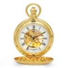 Gold Charles Hubert Mechanical Pocket Watch & Chain #3527