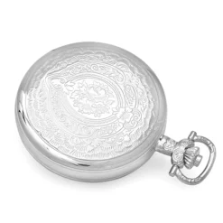 Silver Mechanical Charles Hubert Pocket Watch And Chain #3703 -Deals Zippo Gifts Store polished silver mechanical pocket watch and chain by charles hubert 3703 86