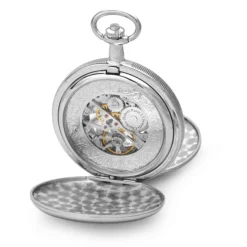 Polished Silver Mechanical Pocket Watch & Chain By Charles Hubert #3537 -Deals Zippo Gifts Store polished silver mechanical pocket watch chain by charles hubert 3537 201