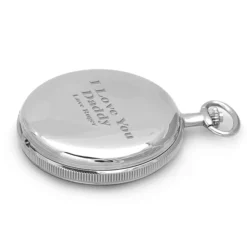 Engraved Silver Mechanical Charles Hubert Pocket Watch & Chain #3576-W -Deals Zippo Gifts Store polished silver mechanical pocket watch chain by charles hubert 3576 w 78