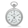Silver Mechanical Charles Hubert Pocket Watch & Matching Chain #3756-WR