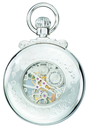 Silver Open-Faced Charles Hubert Pocket Watch & Chain #3903-W 2 Silver Open-Faced Charles Hubert Pocket Watch & Chain #3903-W - Image 2