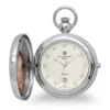 Silver Picture Frame Quartz Charles Hubert Pocket Watch & Chain #3851