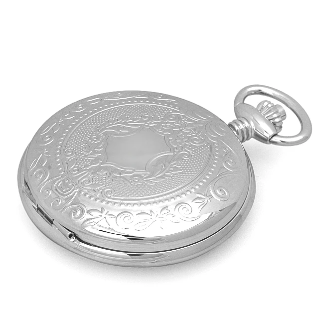 Engraved Quartz Charles Hubert Pocket Watch & Chain #3559 2 Engraved Quartz Charles Hubert Pocket Watch & Chain #3559 - Image 2