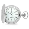 Personalized Silver Quartz Charles Hubert Pocket Watch & Chain #3599-W