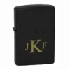 Roman Monogram Black Matte Zippo Lighter